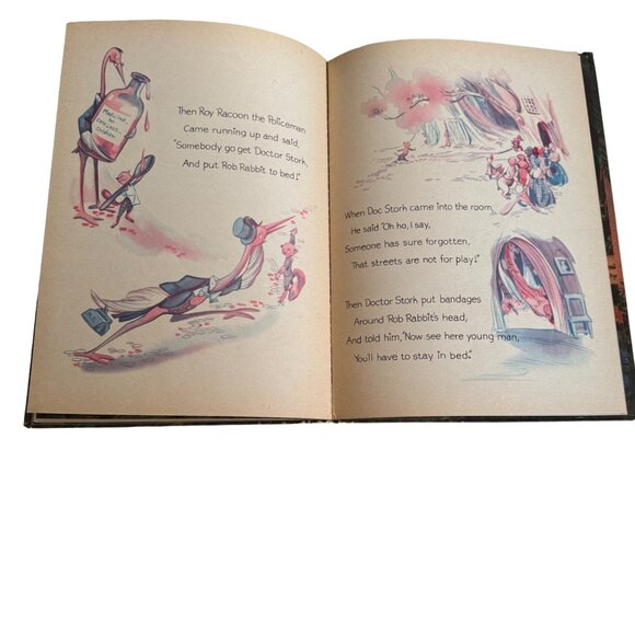 Safety Starring Roy Raccoon Rob Rabbit Book Two Pointers For Little Persons 1943 - Picture 16 of 16